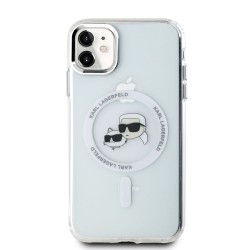 Husa Karl Lagerfeld IML K&CH Heads Metal Frame MagSafe pentru iPhone 11, Transparenta