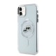 Husa Karl Lagerfeld IML K&CH Heads Metal Frame MagSafe pentru iPhone 11, Transparenta (Bakr, KLHMN61HLSKCH) by www.silkase.ro