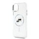 Husa Karl Lagerfeld IML K&CH Heads Metal Frame MagSafe pentru iPhone 11, Transparenta (Bakr, KLHMN61HLSKCH) by www.silkase.ro