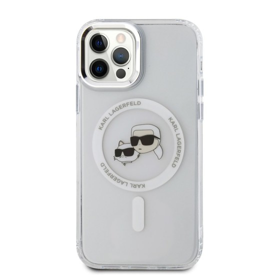 Husa Karl Lagerfeld IML K&CH Heads Metal Frame MagSafe pentru iPhone 12 / 12 Pro, Transparenta Husa Karl Lagerfeld IML K&CH Heads Metal Frame MagSafe pentru iPhone 12 / 12 Pro, Transparenta (Bakr, KLHMP12MHLSKCH) by www.silkase.ro