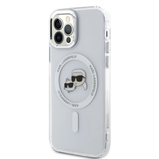 Husa Karl Lagerfeld IML K&CH Heads Metal Frame MagSafe pentru iPhone 12 / 12 Pro, Transparenta Husa Karl Lagerfeld IML K&CH Heads Metal Frame MagSafe pentru iPhone 12 / 12 Pro, Transparenta (Bakr, KLHMP12MHLSKCH) by www.silkase.ro