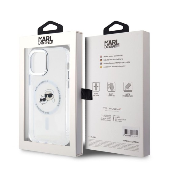 Husa Karl Lagerfeld IML K&CH Heads Metal Frame MagSafe pentru iPhone 12 / 12 Pro, Transparenta Husa Karl Lagerfeld IML K&CH Heads Metal Frame MagSafe pentru iPhone 12 / 12 Pro, Transparenta (Bakr, KLHMP12MHLSKCH) by www.silkase.ro