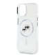 Husa Karl Lagerfeld IML K&CH Heads Metal Frame MagSafe pentru iPhone 14, Transparenta (Bakr, KLHMP14SHLSKCH) by www.silkase.ro