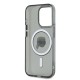 Husa Karl Lagerfeld IML Karl Head Metal Frame MagSafe pentru iPhone 15 Pro Max, Neagra (Bakr, KLHMP15XHLSKIK) by www.silkase.ro