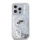 Husa Karl Lagerfeld Liquid Glitter Karl and Choupette Heads MagSafe pentru iPhone 15 Pro, Transparenta (Bakr, KLHMP15LLGKCSGH) by www.silkase.ro