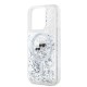 Husa Karl Lagerfeld Liquid Glitter Karl and Choupette Heads MagSafe pentru iPhone 15 Pro, Transparenta (Bakr, KLHMP15LLGKCSGH) by www.silkase.ro