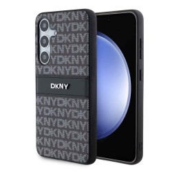 Husa DKNY PC/TPU Repeat Pattern Tonal Stripe pentru Samsung S24, Black