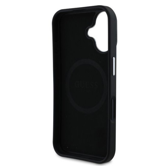 Husa Guess PU Grained Triangle Logo pentru iPhone 16, Neagra Husa Guess PU Grained Triangle Logo pentru iPhone 16, Neagra (Bakr, GUHMP16SPGTSPSK) by www.silkase.ro