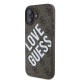 Husa Guess PU Leather 4G Big Love Logo MagSafe pentru iPhone 16, Maro (Bakr, GUHMP16SP4PLGWW) by www.silkase.ro