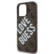 Husa Guess PU Leather 4G Big Love Logo MagSafe pentru iPhone 16 Pro Max, Maro (Bakr, GUHMP16XP4PLGWW) by www.silkase.ro