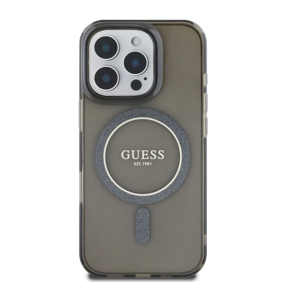 Husa Guess IML Glitter Ring MagSafe pentru iPhone 16 Pro, Neagra Husa Guess IML Glitter Ring MagSafe pentru iPhone 16 Pro, Neagra (Bakr, GUHMP16LHFGEREK) by www.silkase.ro