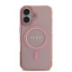 Husa Guess IML Glitter Ring MagSafe pentru iPhone 16, Roz Husa Guess IML Glitter Ring MagSafe pentru iPhone 16, Roz (Bakr, GUHMP16SHFGEREP) by www.silkase.ro