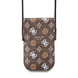 Geantă de Umăr / Portofel Telefon Guess PU 4G Peony Multicolor, Maro