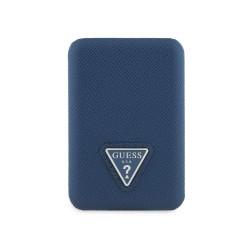 Baterie Externă Guess PU Grained Triangle Logo MagSafe 5000mAh, Albastră