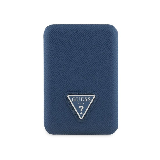 Baterie Externă Guess PU Grained Triangle Logo MagSafe 5000mAh, Albastră (Bakr, GUPB5FPGTSPSB) by www.silkase.ro