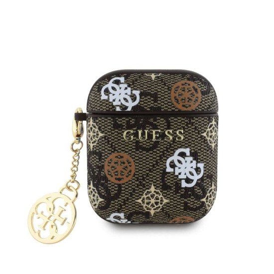 Husa Guess PU 4G Peony Charm pentru AirPods 1 / 2, Maro Husa Guess PU 4G Peony Charm pentru AirPods 1 / 2, Maro (Bakr, GUA2P4RPEW) by www.silkase.ro