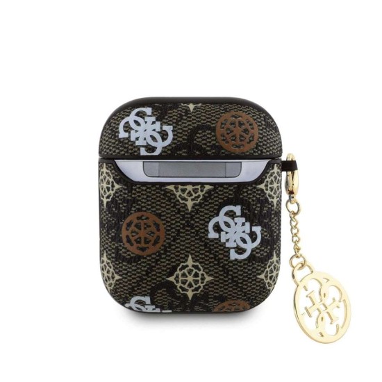 Husa Guess PU 4G Peony Charm pentru AirPods 1 / 2, Maro Husa Guess PU 4G Peony Charm pentru AirPods 1 / 2, Maro (Bakr, GUA2P4RPEW) by www.silkase.ro