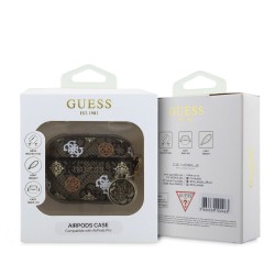 Husa Guess PU 4G Peony Charm pentru AirPods Pro, Maro Husa Guess PU 4G Peony Charm pentru AirPods Pro, Maro
