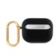 Husa Guess PU Grained Classic Logo pentru AirPods 3, Neagra (Bakr, GUA3PGUGMK) by www.silkase.ro