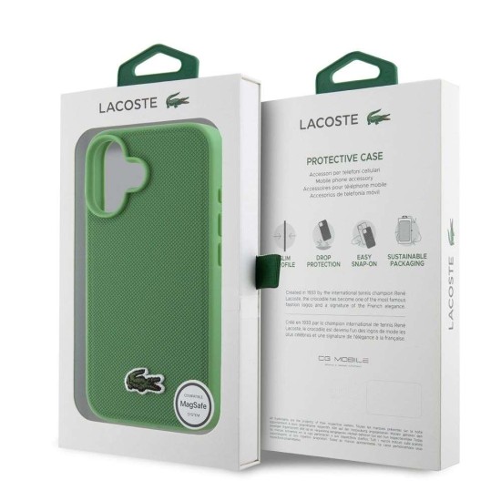 Husa Lacoste Iconic Petit Pique Woven Logo MagSafe pentru iPhone 16 Plus, Verde Husa Lacoste Iconic Petit Pique Woven Logo MagSafe pentru iPhone 16 Plus, Verde (Bakr, LCHMP16MPVCN) by www.silkase.ro