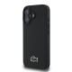 Husa Lacoste Iconic Petit Pique Woven Logo MagSafe pentru iPhone 16, Neagra (Bakr, LCHMP16SPVCK) by www.silkase.ro