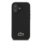 Husa Lacoste Iconic Petit Pique Woven Logo MagSafe pentru iPhone 16, Neagra (Bakr, LCHMP16SPVCK) by www.silkase.ro