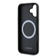 Husa Lacoste Iconic Petit Pique Woven Logo MagSafe pentru iPhone 16, Neagra (Bakr, LCHMP16SPVCK) by www.silkase.ro
