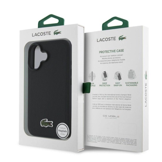 Husa Lacoste Iconic Petit Pique Woven Logo MagSafe pentru iPhone 16 Plus, Neagra Husa Lacoste Iconic Petit Pique Woven Logo MagSafe pentru iPhone 16 Plus, Neagra (Bakr, LCHMP16MPVCK) by www.silkase.ro