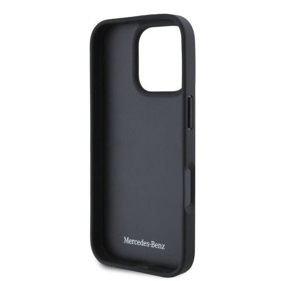 Husa Mercedes Curved Stitches Leather pentru iPhone 16 Pro, Maro Husa Mercedes Curved Stitches Leather pentru iPhone 16 Pro, Maro (Bakr, MEHCP16L23RBCSB) by www.silkase.ro