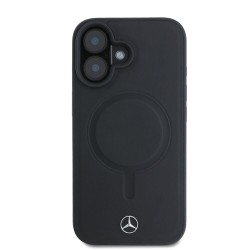 Husa Mercedes Smooth Leather MagSafe pentru iPhone 16 Plus, Neagra Husa Mercedes Smooth Leather MagSafe pentru iPhone 16 Plus, Neagra