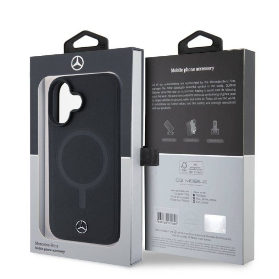 Husa Mercedes Smooth Leather MagSafe pentru iPhone 16 Plus, Neagra Husa Mercedes Smooth Leather MagSafe pentru iPhone 16 Plus, Neagra (Bakr, MEHMP16M23RCMK) by www.silkase.ro