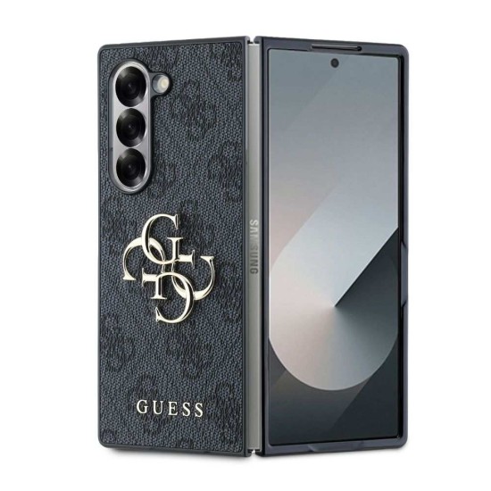 Husa Guess PU 4G Metal Logo pentru Samsung Galaxy Z Fold 6, Gri (Bakr, GUHCZFD64GMGGR) by www.silkase.ro
