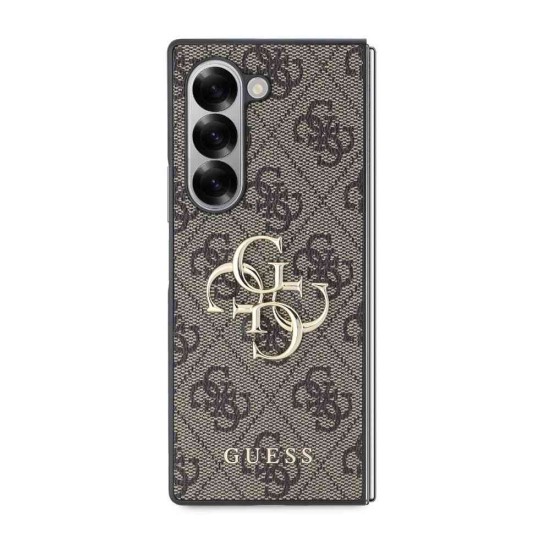 Husa Guess PU 4G Metal Logo pentru Samsung Galaxy Z Fold 6, Maro (Bakr, GUHCZFD64GMGBR) by www.silkase.ro