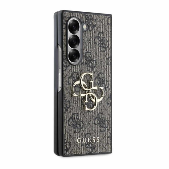 Husa Guess PU 4G Metal Logo pentru Samsung Galaxy Z Fold 6, Maro (Bakr, GUHCZFD64GMGBR) by www.silkase.ro