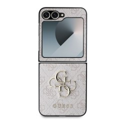 Husă Guess PU 4G Metal Logo pentru Samsung Galaxy Z Flip 6 / 7 FE, Roz Husă Guess PU 4G Metal Logo pentru Samsung Galaxy Z Flip 6 / 7 FE, Roz