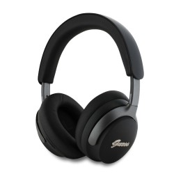 Căști Wireless Over-Ear Guess PU Leather Script Logo (ANC/ENC), Negre