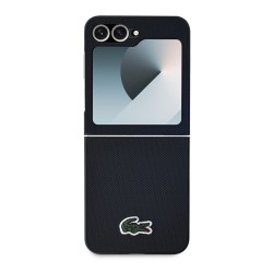 Husa Lacoste Iconic Petit Pique Woven Logo MagSafe pentru Samsung Galaxy Z Flip 6 / 7 FE, Neagra Husa Lacoste Iconic Petit Pique Woven Logo MagSafe pentru Samsung Galaxy Z Flip 6 / 7 FE, Neagra