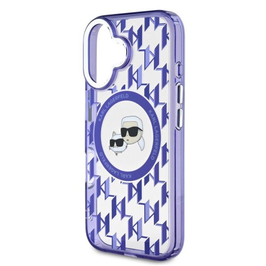Husa Karl Lagerfeld IML Monogram K&CH Heads MagSafe pentru iPhone 16, Mov Husa Karl Lagerfeld IML Monogram K&CH Heads MagSafe pentru iPhone 16, Mov (Bakr, KLHMP16SHMCKMHU) by www.silkase.ro