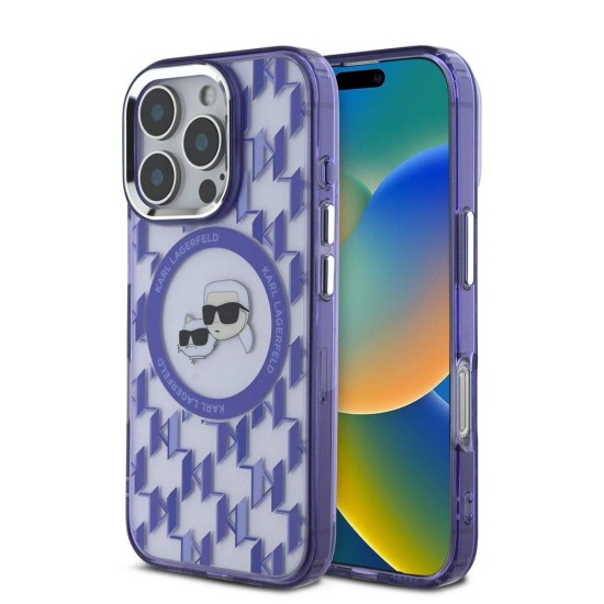 Husa Karl Lagerfeld IML Monogram K&CH Heads MagSafe pentru iPhone 16 Pro Max, Mov Husa Karl Lagerfeld IML Monogram K&CH Heads MagSafe pentru iPhone 16 Pro Max, Mov (Bakr, KLHMP16XHMCKMHU) by www.silkase.ro