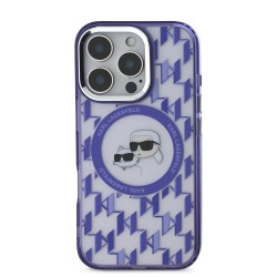 Husa Karl Lagerfeld IML Monogram K&CH Heads MagSafe pentru iPhone 16 Pro Max, Mov Husa Karl Lagerfeld IML Monogram K&CH Heads MagSafe pentru iPhone 16 Pro Max, Mov