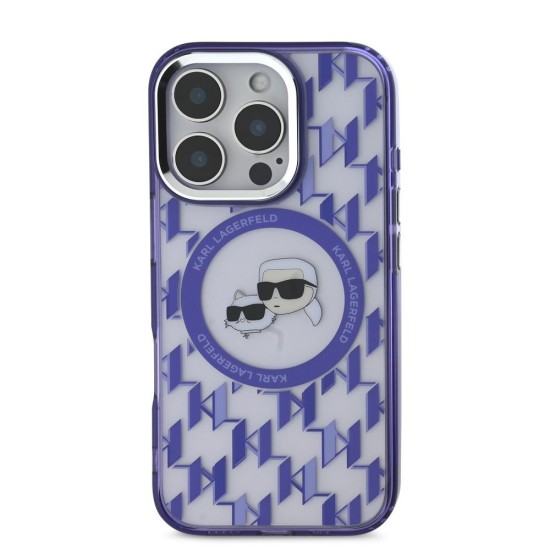 Husa Karl Lagerfeld IML Monogram K&CH Heads MagSafe pentru iPhone 16 Pro Max, Mov Husa Karl Lagerfeld IML Monogram K&CH Heads MagSafe pentru iPhone 16 Pro Max, Mov (Bakr, KLHMP16XHMCKMHU) by www.silkase.ro