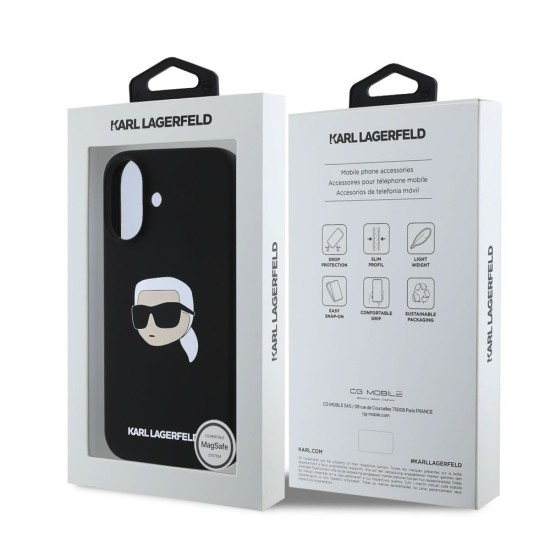 Husa Karl Lagerfeld Liquid Silicone Karl Head MagSafe pentru iPhone 16, Neagra Husa Karl Lagerfeld Liquid Silicone Karl Head MagSafe pentru iPhone 16, Neagra (Bakr, KLHMP16SSKHPPLK) by www.silkase.ro