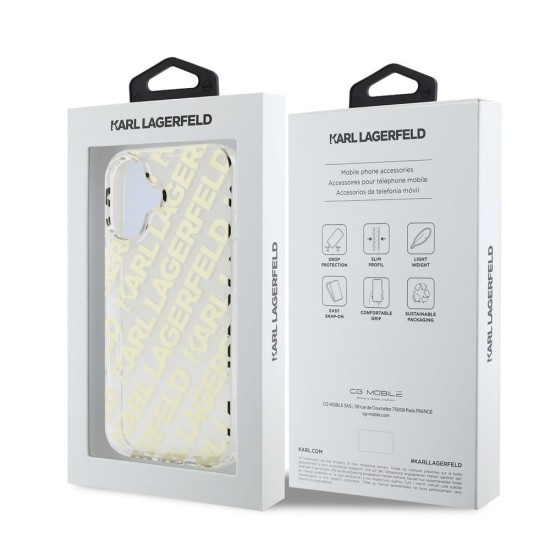 Husa Karl Lagerfeld IML Electroplated Repeated Logo pentru iPhone 16, Aurie Husa Karl Lagerfeld IML Electroplated Repeated Logo pentru iPhone 16, Aurie (Bakr, KLHCP16SHKFOEMD) by www.silkase.ro