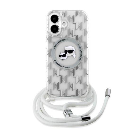 Husa Crossbody Karl Lagerfeld IML Monogram K&CH Heads MagSafe pentru iPhone 16, Transparenta Husa Crossbody Karl Lagerfeld IML Monogram K&CH Heads MagSafe pentru iPhone 16, Transparenta (Bakr, KLHMP16SHCKCKLCT) by www.silkase.ro