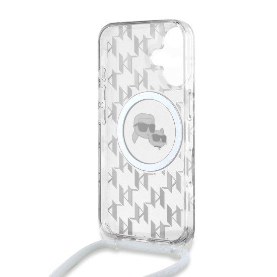 Husa Crossbody Karl Lagerfeld IML Monogram K&CH Heads MagSafe pentru iPhone 16, Transparenta Husa Crossbody Karl Lagerfeld IML Monogram K&CH Heads MagSafe pentru iPhone 16, Transparenta (Bakr, KLHMP16SHCKCKLCT) by www.silkase.ro