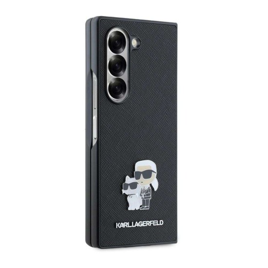 Husa Karl Lagerfeld PU Saffiano Karl and Choupette pentru Samsung Galaxy Z Fold 6, Neagra (Bakr, KLHCZFD6SAPKCNPK) by www.silkase.ro