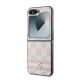 Husă DKNY din Piele Ecologică cu Model în Carouri și Dungi pentru Samsung Galaxy Z Flip 6 / 7 FE, Roz (Bakr, DKHCZF6PCPTSSP) by www.silkase.ro