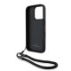 Husa BMW Piele Signature pentru iPhone 16 Pro, Neagră, cu Curea (Bakr, BMHCP16L23RMRLK) by www.silkase.ro