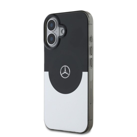 Husa Mercedes PC/TPU Double Layer MagSafe pentru iPhone 16, Negru/Argintiu (Bakr, MEHMP16S23HBIGK) by www.silkase.ro