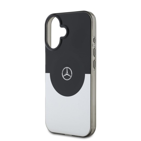 Husa Mercedes PC/TPU Double Layer MagSafe pentru iPhone 16, Negru/Argintiu (Bakr, MEHMP16S23HBIGK) by www.silkase.ro